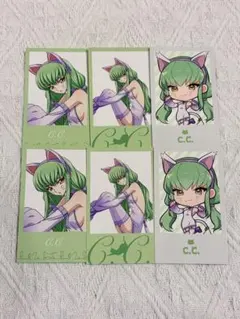 コードギアス C.C. 猫の日 チェキ風カード 6枚セット