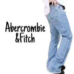 ABERCROMBIE & FITCH デニム ダメージジーンズ ライトブルー