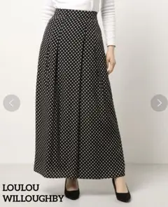 ⭐︎美品⭐︎【LOULOU WILLOUGHBY】デシンドットアシンメトリーパンツ
