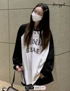 shein ロゴ入りロンT y2k