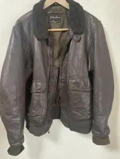 ヴィンテージ A-2 レザーフライトジャケット ボア襟 本革