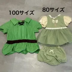 ピーターパン ティンカーベル お揃いコスチューム 100 80 - メルカリ