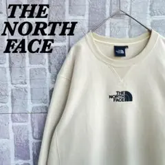 THENORTHFACE ノースフェイス　刺繍　スウェット　アイボリー　XL