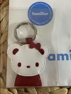 新品 familiar ファミリア ネームホルダー　リアちゃん　赤