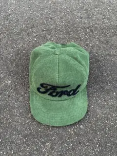 Ford ZARA コーデュロイ　緑　キャップ グリーン　刺繍　スナップバック