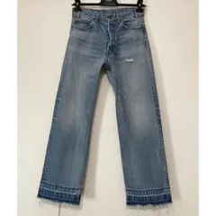 新品未使用⭐︎CELINE ウェスリージーンズ ブラックデストロイド 27 正規品 CELINE】ウェスリージーンズ ブラックデストロイド デニム