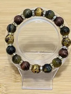 01.特別値引き‼️龍の彫刻入りタイガーアイブレスレット