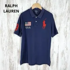 ポロバイラルフローレン ビッグポニーロゴ刺繍 ナンバリング 鹿の子 ポロシャツ