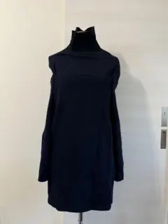 「美品」トーガプルラ　タートルネックバスト重ねニットチュニックワンピース