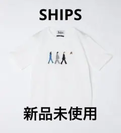 【SHIPS シップス】BEATLES Tシャツ Mサイズ 刺繍 白色のサムネイル