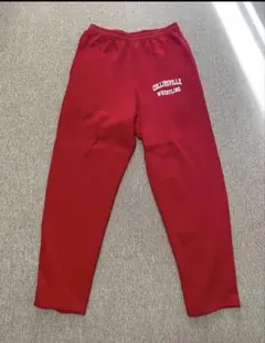 古着 90s カレッジ スウェットパンツ 赤