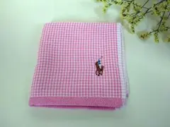 Ralph Lauren ピンクチェック タオルハンカチ