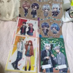 カラフルピーチクリアファイルとノートセット