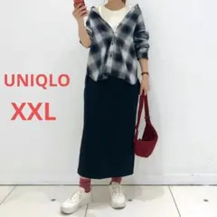 ユニクロ　ドライスウェットナローマキシスカート　XXL ブラック オンライン商品のサムネイル