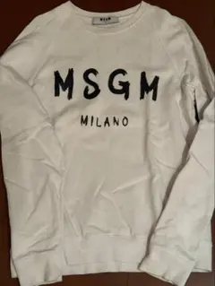 MSGM MILANO ロゴ クルーネック スウェット ホワイト値下げ⭕️のサムネイル