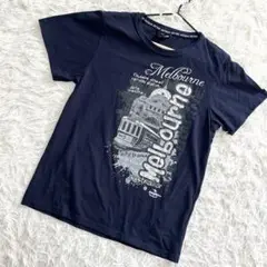 JoeyRoo tシャツ 半袖　プリントt オーストラリア　ネイビー　（XS）