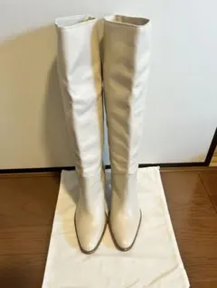 ZARA リアルレザーロングブーツ　36