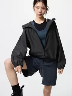 UNIQLO ポケッタブルUVカットパーカー レディース ブラック XL
