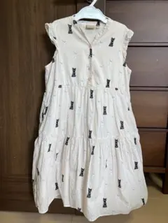 ユニクロ×ポール&ジョー♡ノースリーブワンピース♡猫柄ピンク