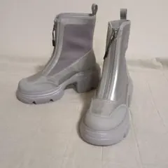 JEANASIS グレー ハイカット 厚底ブーツ