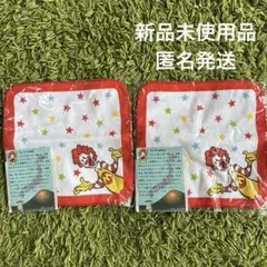 マクドナルド　McDonald ハンカチ　タオルハンカチ　2枚セット　赤×白
