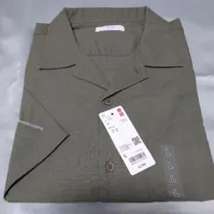【敬老の日セール】【新品】UNIQLO コットンリネン半袖シャツ Lサイズ