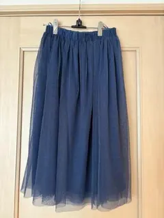 earth music&ecology ネイビー フレアスカート フリーサイズ