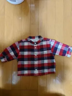 無印良品 チェック柄 長袖シャツ 80サイズ