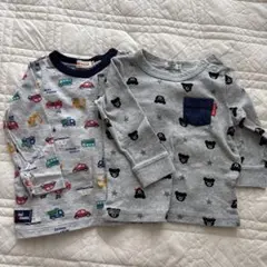 ミキハウス　ダブルビー長袖Tシャツ 2枚セット