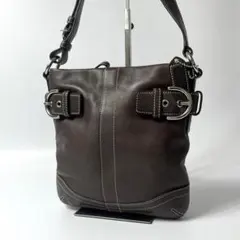 美品　コーチ　ソーホー ショルダーバッグ レザー 斜め掛け クロスボディ　茶色