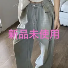 SHIENシーインヴィンテージ風デニムパンツウエストキラキラスパンコール