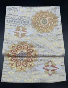 高級 袋帯　礼装 フォーマル 洒落帯　ポリエステル　金糸　七宝柄　華文　425