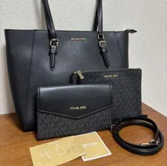 ◻️美品◻️マイケルコースCHARLOTTE 3 IN 1 トート ラージ　ブラック