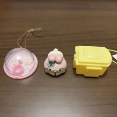 サンリオ3点セット　マイメロキーホルダー ピンク　黄色