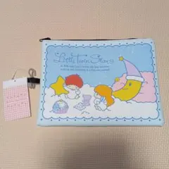 サンリオ　フラットポーチ　キキララ　リトルツインスターズ