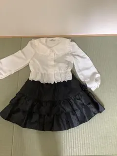子供服 ハニースウィング フォーマルドレスセット（ホワイト・ブラック）