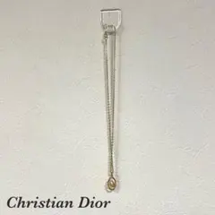 Christian Dior ディオール　ゴールドペンダントネックレス　CDロゴ