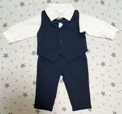 ネイビー ベスト付きセレモニースーツ 3-6M 60-70cm