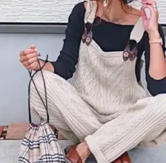 ニット オーバーオール