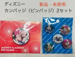 ディズニー 缶バッジ（ピンバッジ）2セット（バッジ合計６個）新品・未使用