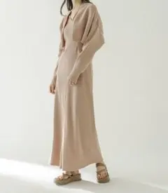 mystic メランジニットワンピカーディガンSET