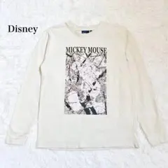 ディズニー 長袖Tシャツ カットソー ミッキーマウス 男女兼用 カジュアル 綿