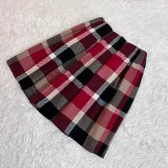 BLUE LABEL CRESTBRIDGE タック フレアスカート チェック柄