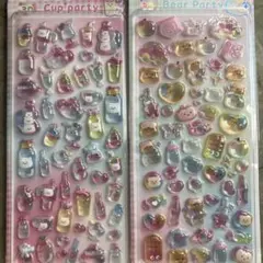 3d ラメ入り　うるちゅる　ドロップシール 硬いタイプ