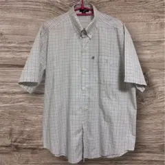【希少90s】ポロジーンズ ラルフローレン チェック柄 半袖BDシャツ L 刺繍