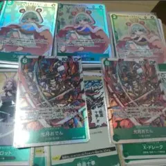 ワンピースカード セット 引退品 まとめ売り デッキパーツ 緑