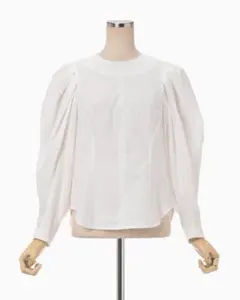 Cotton Lyocell Cropped Top - whiteのサムネイル