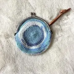ハンドメイド円形がま口財布