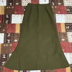 (新品)Mila Owenのニット ミラオーウェン ロングスカート カーキ