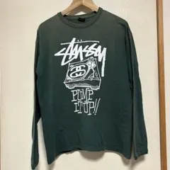 Stussy ステューシー ロンT 00s グラフィックプリント M グリーン